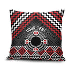 Personalised Aotearoa Niho Taniwha Motif Pillow Cover Red Style - Aussie Hoodie