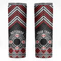 Personalised Aotearoa Niho Taniwha Motif Skinny Tumbler Red Style