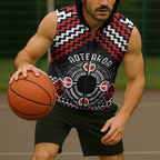 Personalised Aotearoa Niho Taniwha Motif Sleeveless Zip Hoodie Red Style LT9