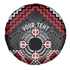 Personalised Aotearoa Niho Taniwha Motif Spare Tire Cover Red Style