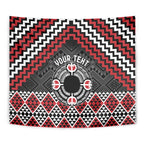 Personalised Aotearoa Niho Taniwha Motif Tapestry Red Style