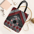 Personalised Aotearoa Niho Taniwha Motif Tote Bag Red Style - Aussie Hoodie