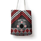 Personalised Aotearoa Niho Taniwha Motif Tote Bag Red Style - Aussie Hoodie