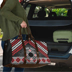 Personalised Aotearoa Niho Taniwha Motif Travel Bag Red Style - Aussie Hoodie