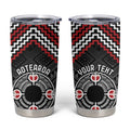Personalised Aotearoa Niho Taniwha Motif Tumbler Cup Red Style