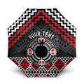 Personalised Aotearoa Niho Taniwha Motif Umbrella Red Style - Aussie Hoodie