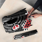Personalised Aotearoa Niho Taniwha Motif Umbrella Red Style - Aussie Hoodie