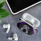 Personalised Aotearoa Niho Taniwha Motif AirPods Case Violet Style - Aussie Hoodie