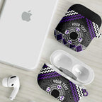 Personalised Aotearoa Niho Taniwha Motif AirPods Case Violet Style - Aussie Hoodie