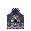 Personalised Aotearoa Niho Taniwha Motif Apron Violet Style - Aussie Hoodie