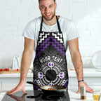 Personalised Aotearoa Niho Taniwha Motif Apron Violet Style - Aussie Hoodie