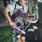 Personalised Aotearoa Niho Taniwha Motif Apron Violet Style - Aussie Hoodie