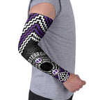 Personalised Aotearoa Niho Taniwha Motif Arm Sleeves Violet Style - Aussie Hoodie