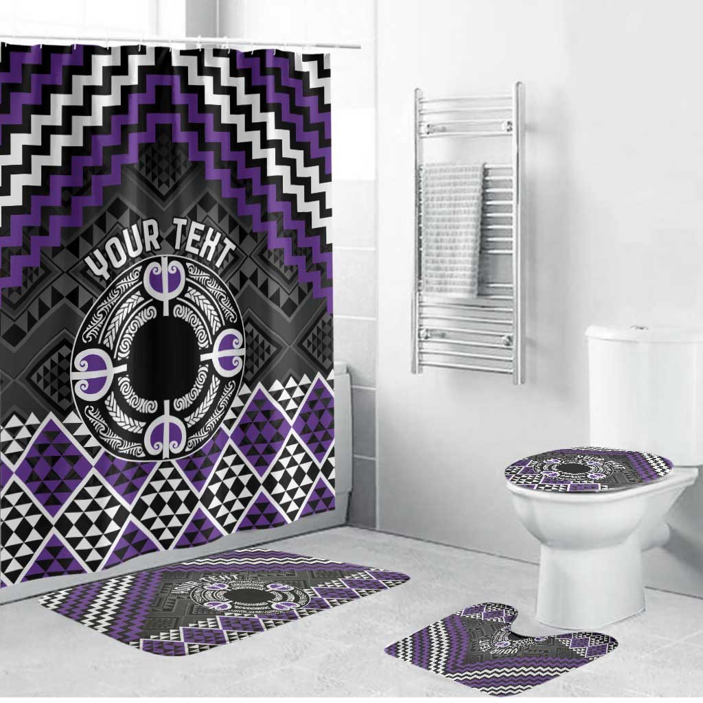 Personalised Aotearoa Niho Taniwha Motif Bathroom Set Violet Style - Aussie Hoodie