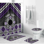 Personalised Aotearoa Niho Taniwha Motif Bathroom Set Violet Style - Aussie Hoodie