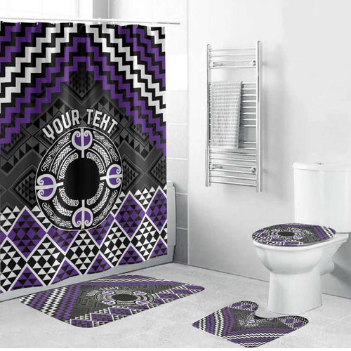 Personalised Aotearoa Niho Taniwha Motif Bathroom Set Violet Style - Aussie Hoodie