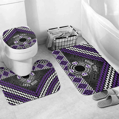 Personalised Aotearoa Niho Taniwha Motif Bathroom Set Violet Style - Aussie Hoodie