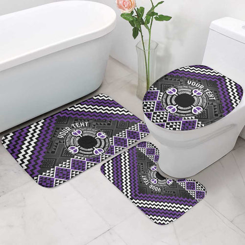 Personalised Aotearoa Niho Taniwha Motif Bathroom Set Violet Style - Aussie Hoodie
