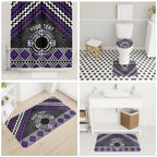 Personalised Aotearoa Niho Taniwha Motif Bathroom Set Violet Style - Aussie Hoodie