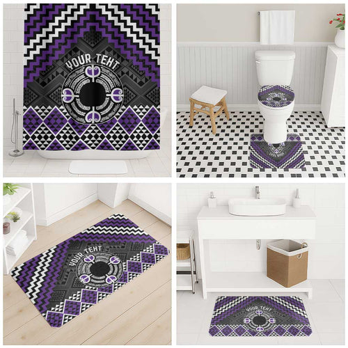Personalised Aotearoa Niho Taniwha Motif Bathroom Set Violet Style - Aussie Hoodie