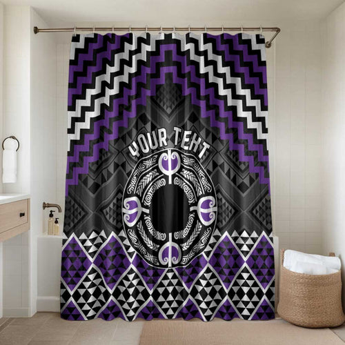 Personalised Aotearoa Niho Taniwha Motif Bathroom Set Violet Style - Aussie Hoodie
