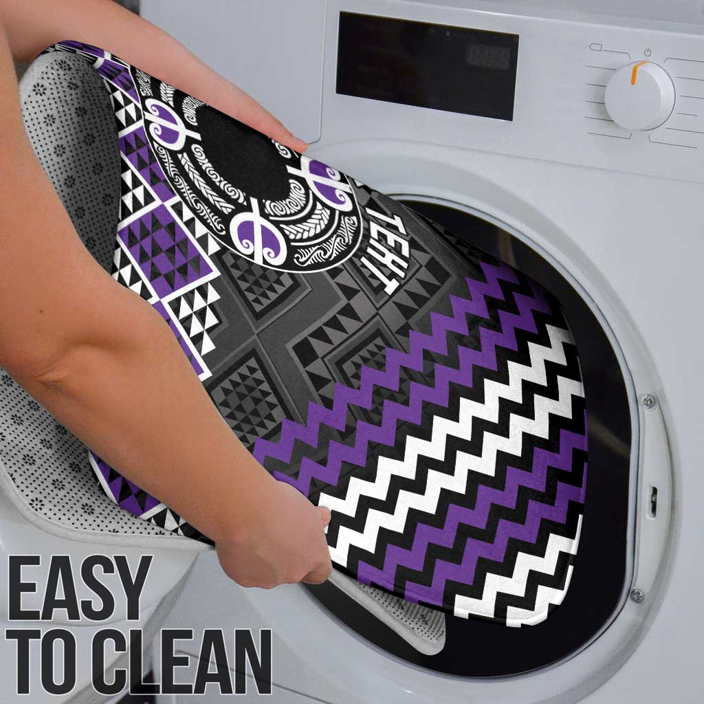 Personalised Aotearoa Niho Taniwha Motif Bathroom Set Violet Style - Aussie Hoodie