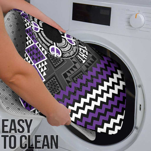 Personalised Aotearoa Niho Taniwha Motif Bathroom Set Violet Style - Aussie Hoodie