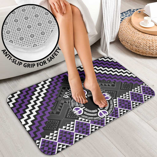 Personalised Aotearoa Niho Taniwha Motif Bathroom Set Violet Style - Aussie Hoodie