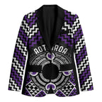 Personalised Aotearoa Niho Taniwha Motif Blazer Violet Style - Aussie Hoodie