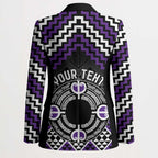 Personalised Aotearoa Niho Taniwha Motif Blazer Violet Style - Aussie Hoodie