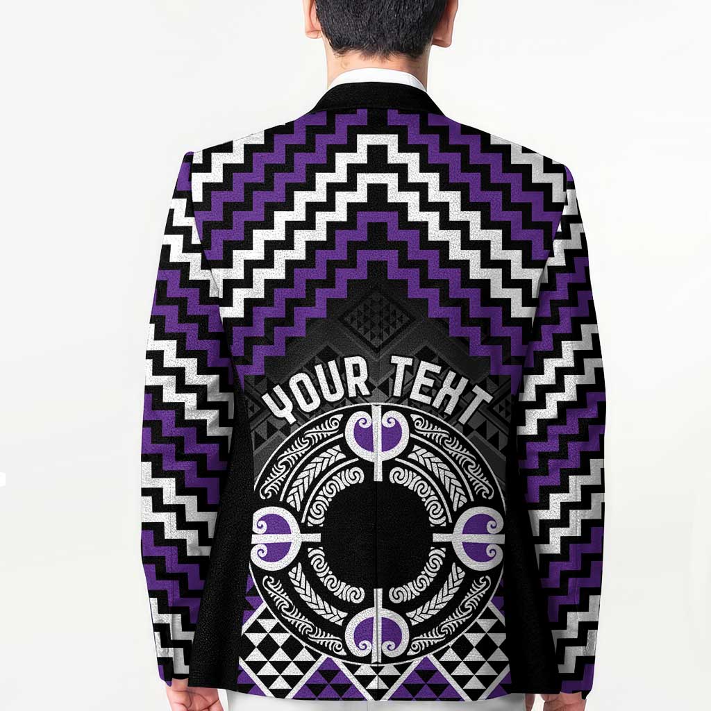 Personalised Aotearoa Niho Taniwha Motif Blazer Violet Style - Aussie Hoodie