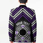 Personalised Aotearoa Niho Taniwha Motif Blazer Violet Style - Aussie Hoodie