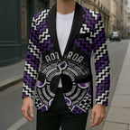 Personalised Aotearoa Niho Taniwha Motif Blazer Violet Style - Aussie Hoodie