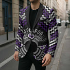 Personalised Aotearoa Niho Taniwha Motif Blazer Violet Style - Aussie Hoodie