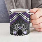 Personalised Aotearoa Niho Taniwha Motif Ceramic Mug Violet Style - Aussie Hoodie