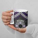 Personalised Aotearoa Niho Taniwha Motif Ceramic Mug Violet Style - Aussie Hoodie
