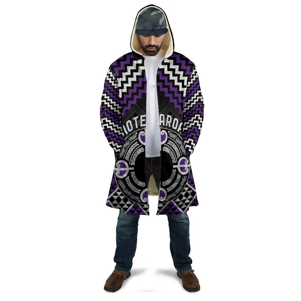 Personalised Aotearoa Niho Taniwha Motif Cloak Violet Style - Aussie Hoodie