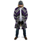 Personalised Aotearoa Niho Taniwha Motif Cloak Violet Style - Aussie Hoodie