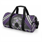 Personalised Aotearoa Niho Taniwha Motif Duffle Bag Violet Style
