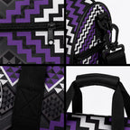 Personalised Aotearoa Niho Taniwha Motif Duffle Bag Violet Style