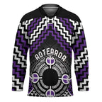 Personalised Aotearoa Niho Taniwha Motif Hockey Jersey Violet Style - Aussie Hoodie