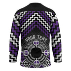 Personalised Aotearoa Niho Taniwha Motif Hockey Jersey Violet Style - Aussie Hoodie