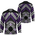 Personalised Aotearoa Niho Taniwha Motif Hockey Jersey Violet Style - Aussie Hoodie