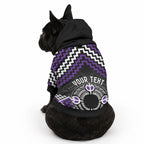 Personalised Aotearoa Niho Taniwha Motif Pet Hoodie Violet Style