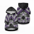 Personalised Aotearoa Niho Taniwha Motif Pet Hoodie Violet Style