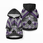 Personalised Aotearoa Niho Taniwha Motif Pet Hoodie Violet Style