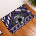Personalised Aotearoa Niho Taniwha Motif Rubber Doormat Violet Style