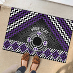 Personalised Aotearoa Niho Taniwha Motif Rubber Doormat Violet Style