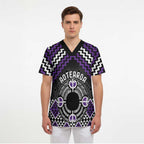 Personalised Aotearoa Niho Taniwha Motif Scrub Top Violet Style - Aussie Hoodie