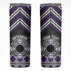 Personalised Aotearoa Niho Taniwha Motif Skinny Tumbler Violet Style